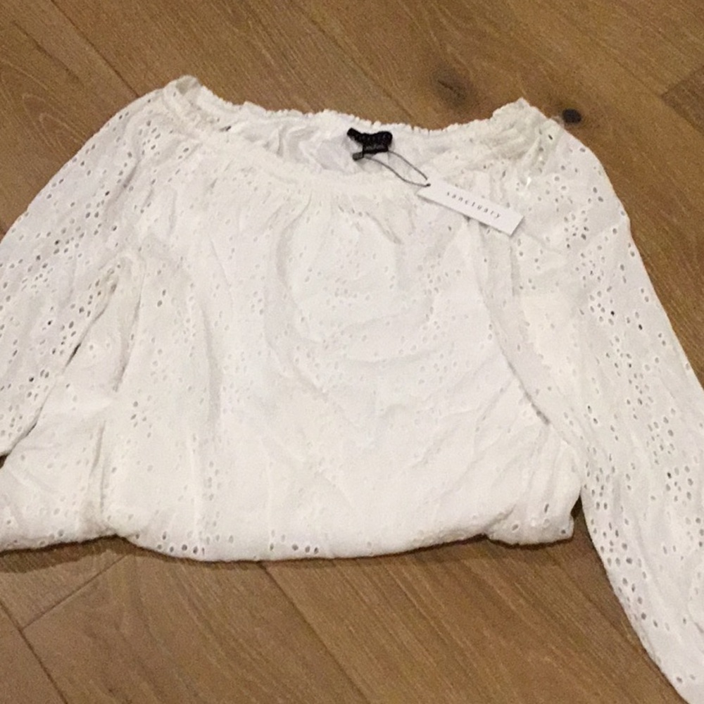 Sanctuary NWT Blooming Eyelet Blouse M - Picture 4 of 7